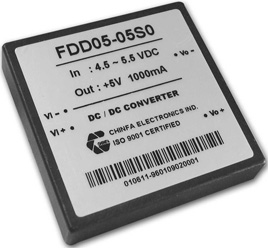 FDD05-12D0, DC/DC конвертер серии FDD05 мощностью 6 Ватт